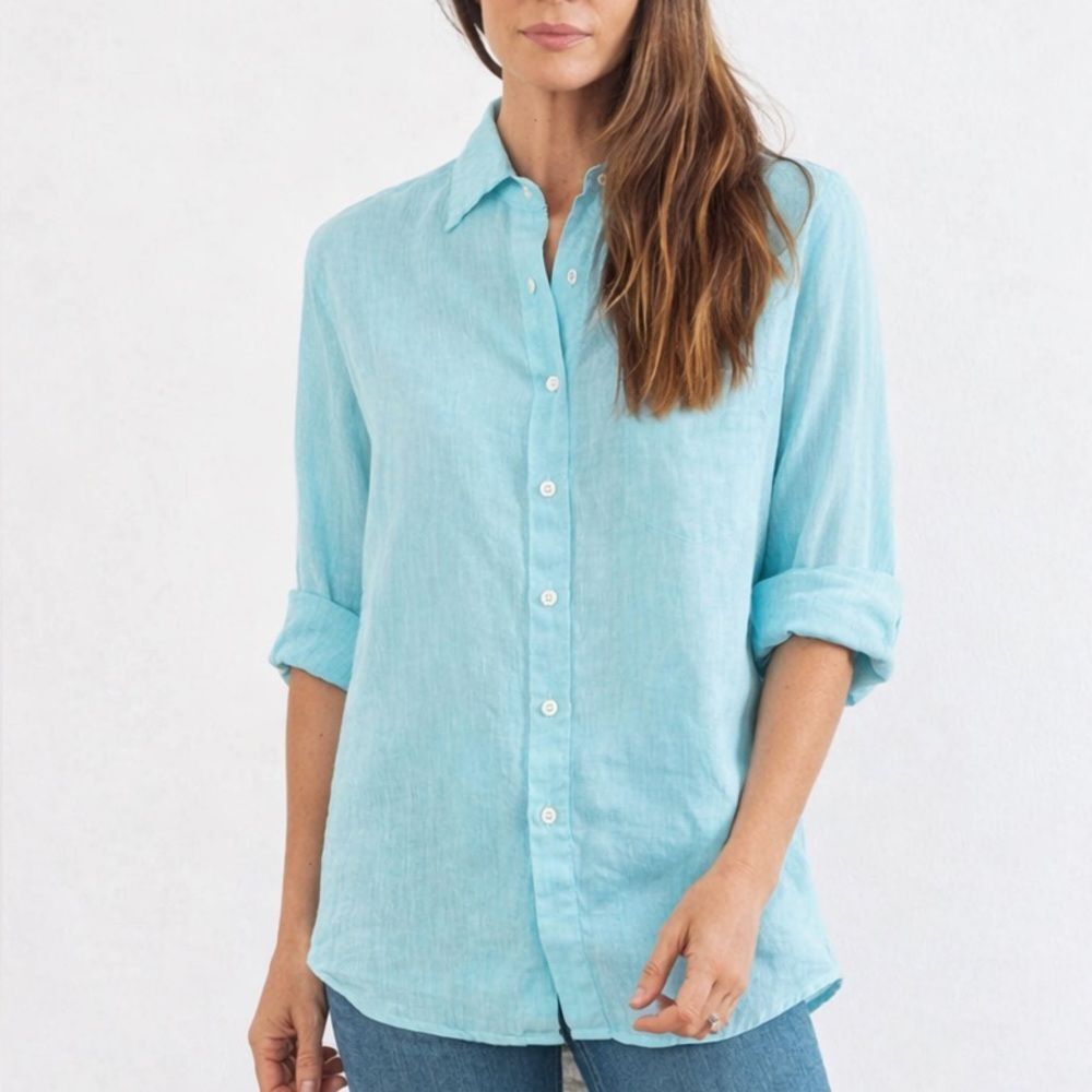 CP Shades Anita Linen Shirt Aqua XS